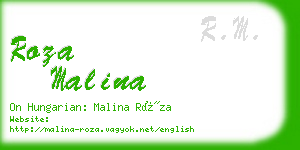 roza malina business card